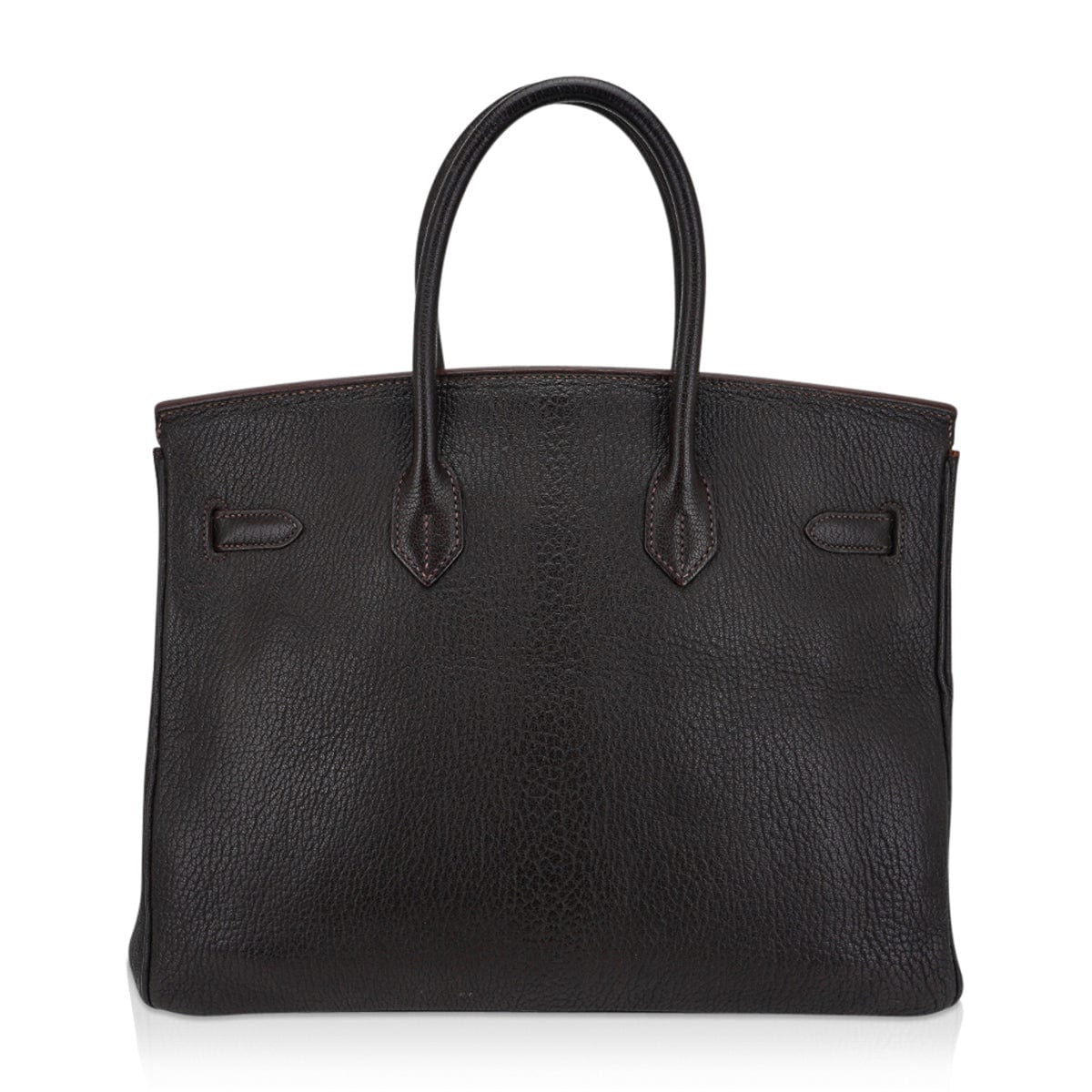 Birkin 35 Bag Cocoan Brown Chevre Leather with Palladium Hardware