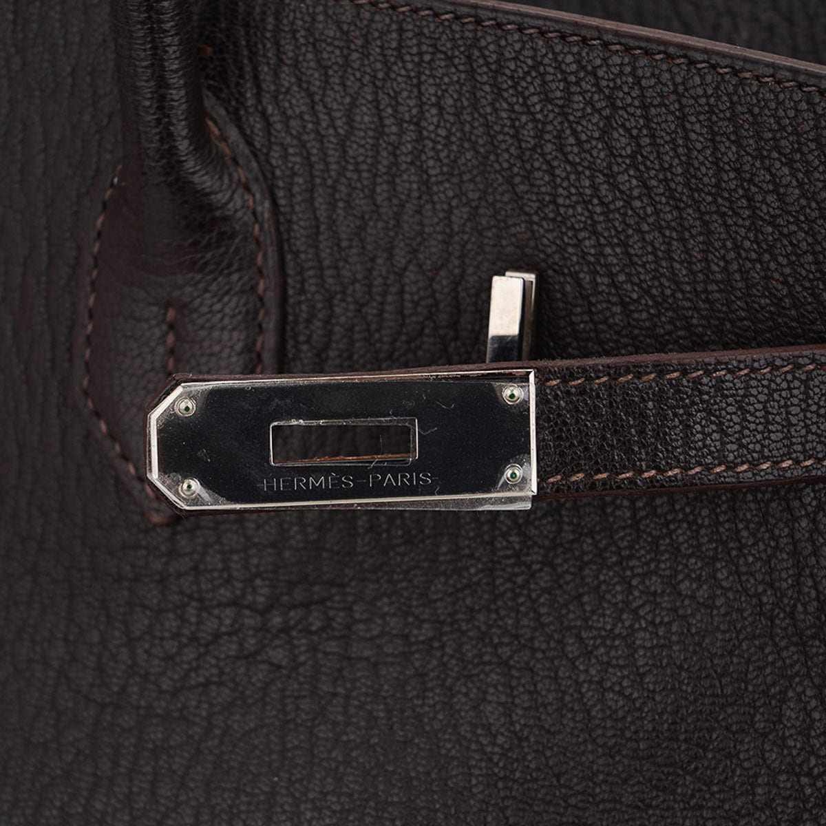 Birkin 35 Bag Cocoan Brown Chevre Leather with Palladium Hardware