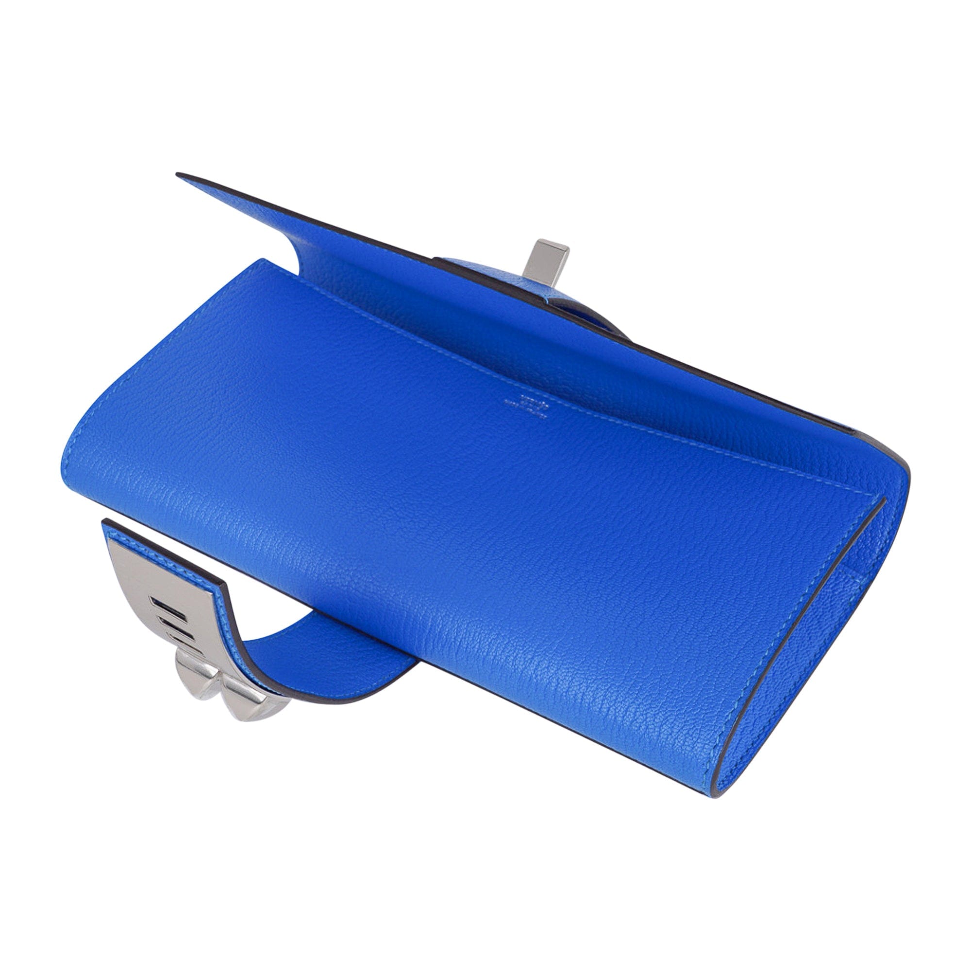 Medor Clutch Bag Blue Hydra Palladium Hardware New