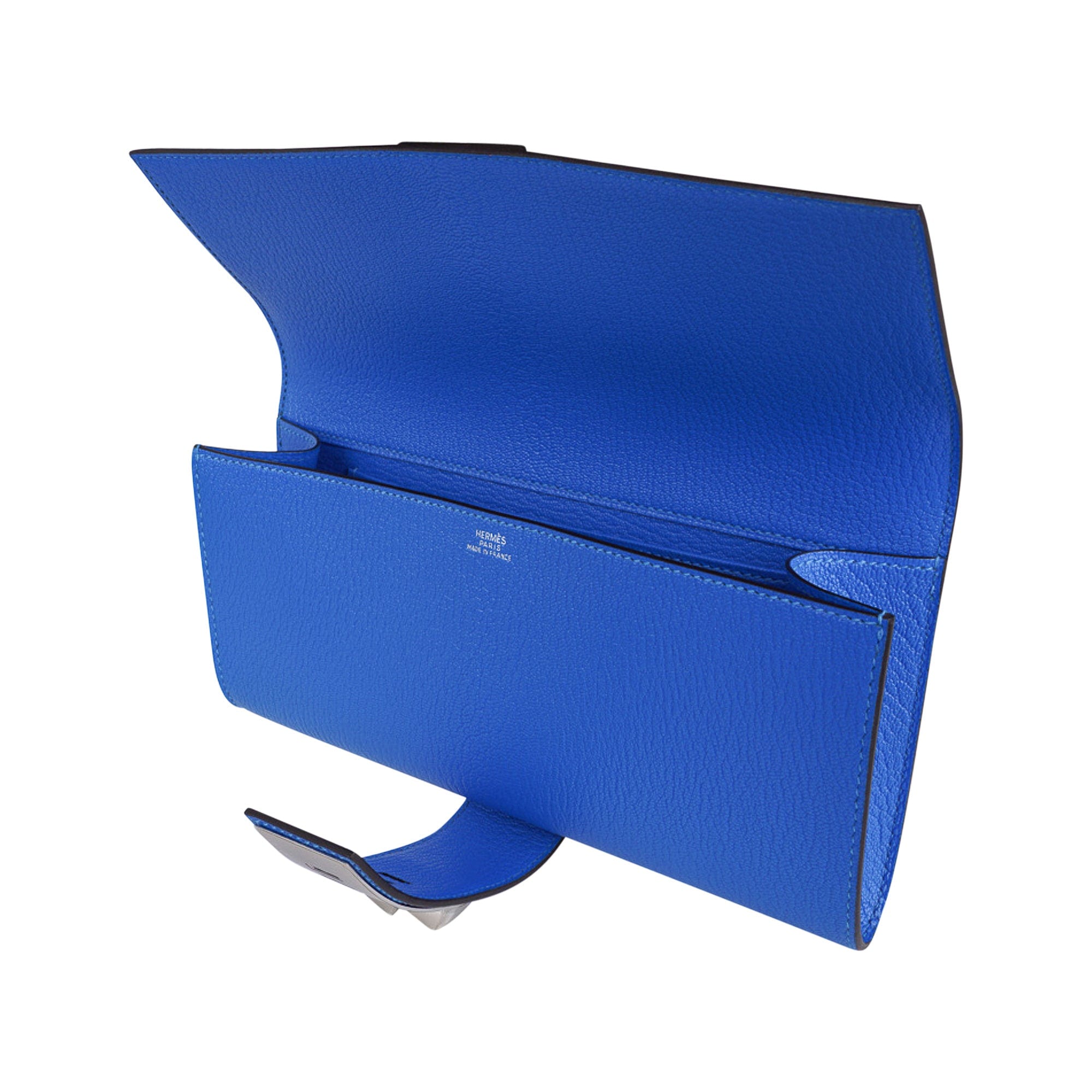 Medor Clutch Bag Blue Hydra Palladium Hardware New