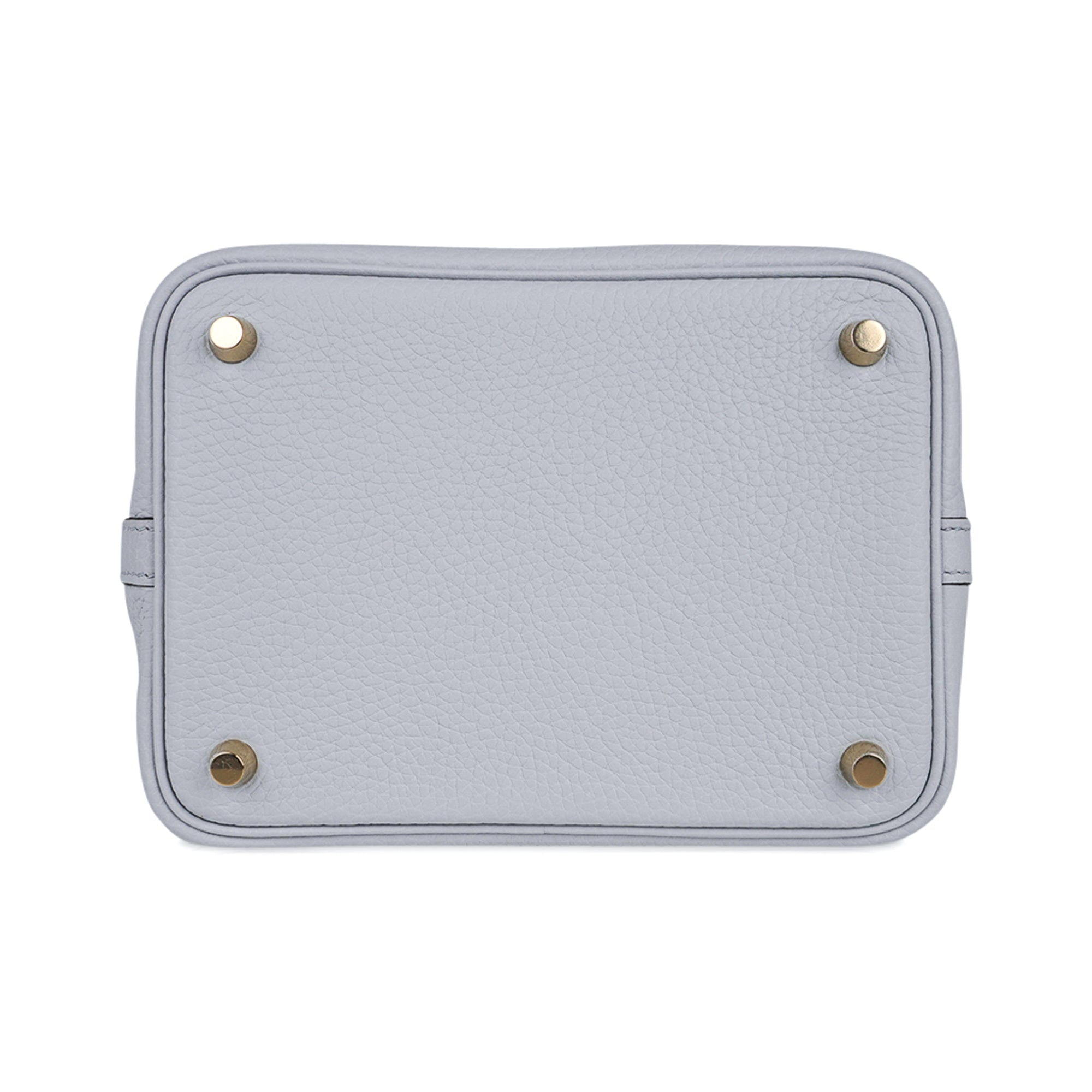 Picotin Lock 18 Bag Blue Pale Tote Gold Hardware