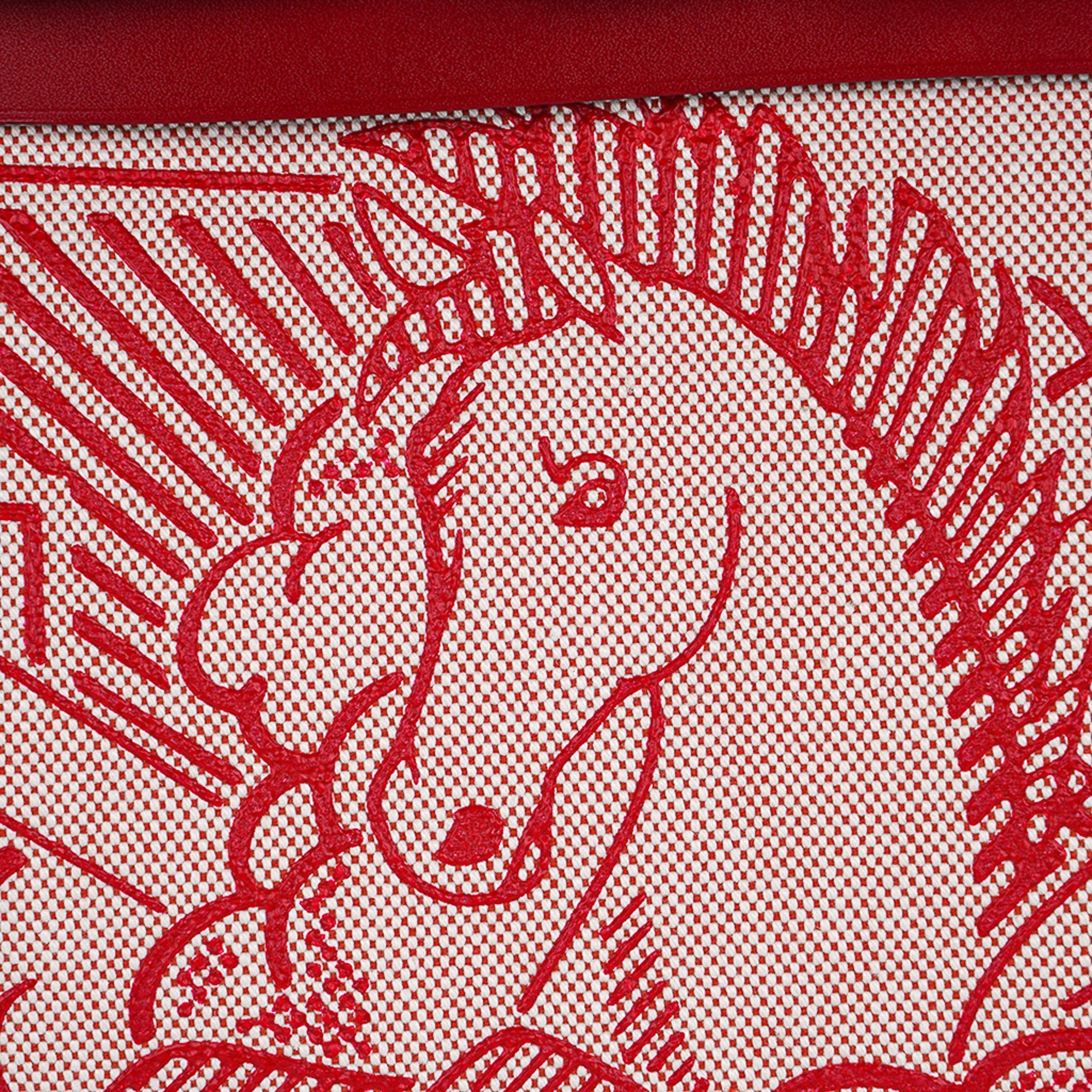 Special Edition Herbag Zip 31 Bag Pegase Pop Rouge Vache Hunter Leather with Palladium Hardware