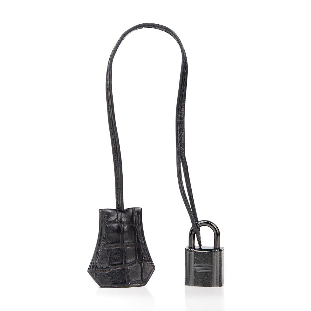 Birkin 35 Bag So Black Limited Edition Matte Black Alligator
