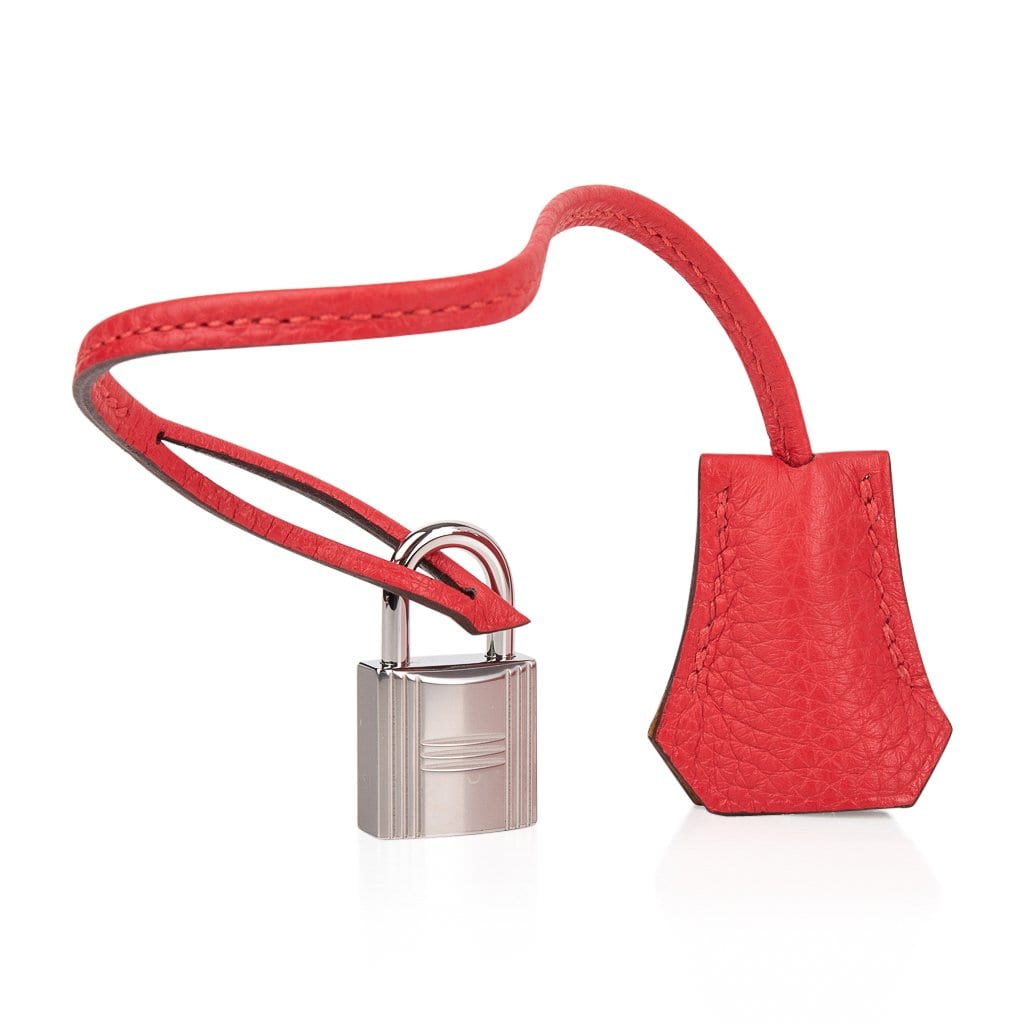 Verso Birkin 30 Bag Rouge Tomate & Natural Sable Togo Leather with Palladium Hardwre