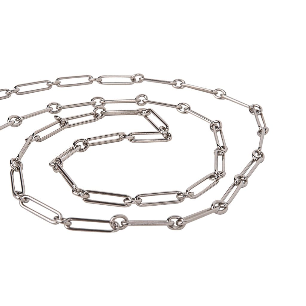 Micro Sac Limited Edition Noir 46 MM Noir Villandry Paper Clip Chain Bag Palladium Hardware