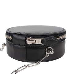 Limited Edition Micro Rond Veau Noir Villandry Bag Paper Clip Chain