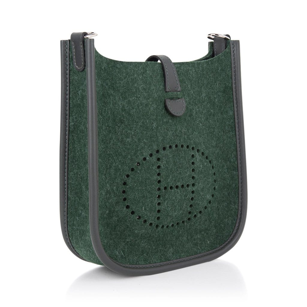 Evelyne TPM Bag Vert Anglais Feutre Vert Cypress Swift Leather Trim