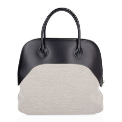 Paddock Bolide 35 Bag Toile Black Vache Hunter Leather Limited Edition