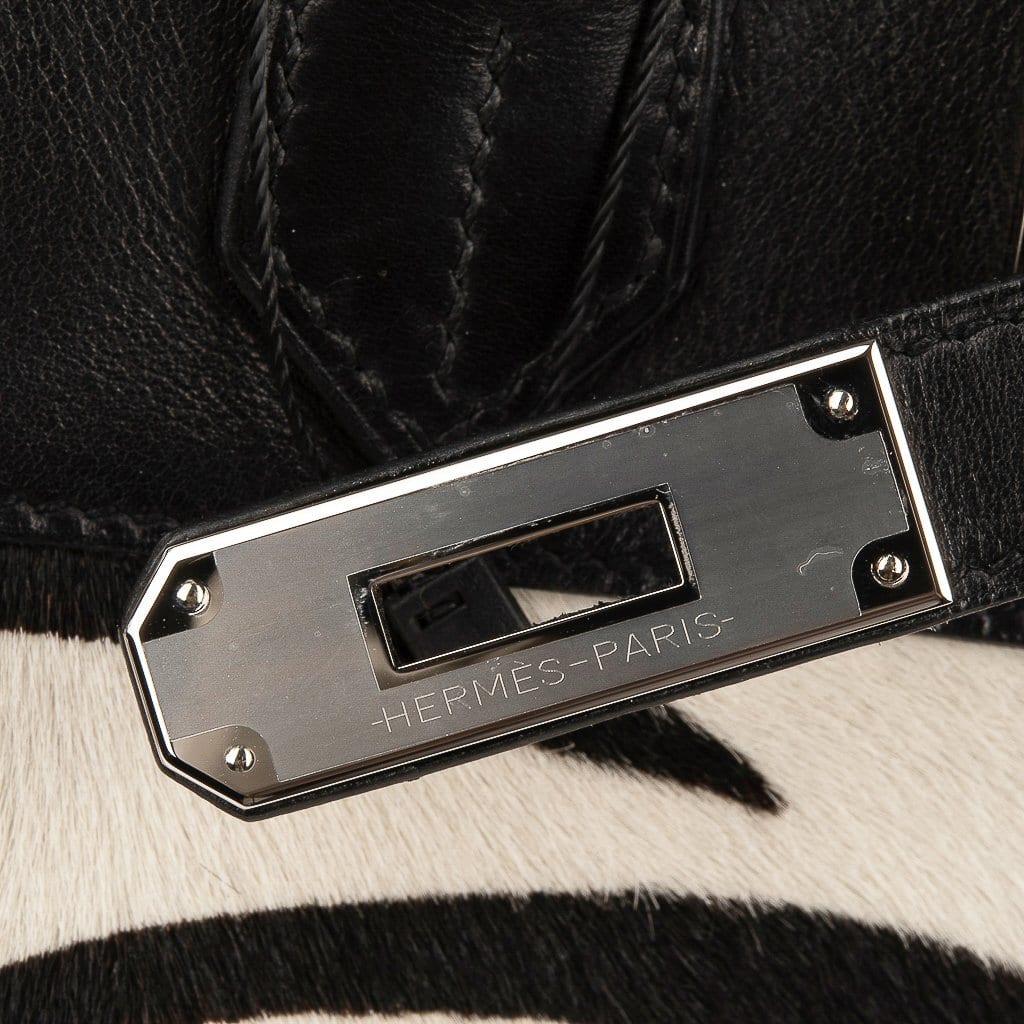Birkin 30 Bag Vintage Zebra Print Pony Limited Edition Very Rare