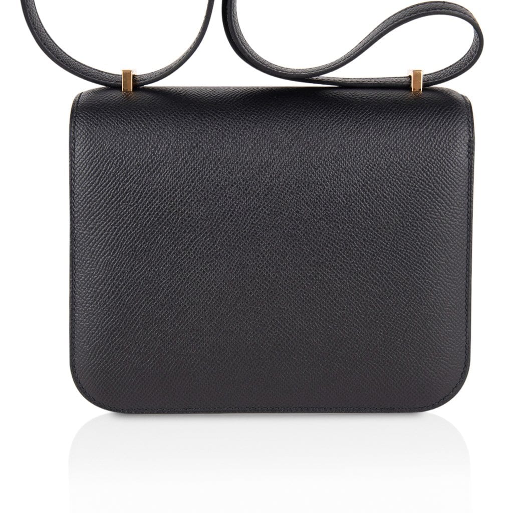 Constance Bag 18 Black Epsom Gold Hardware New w/ Box
