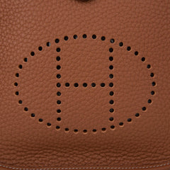 Mini Evelyne TPM Bag Gold Clemence Leather with Gold Hardware