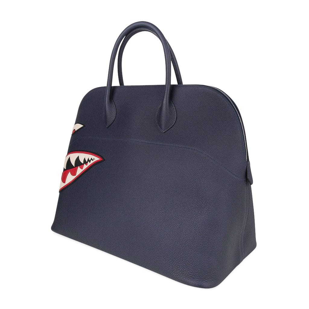 Limited Edition Bolide 40 Bag Runway Shark Monster Blue Indigo