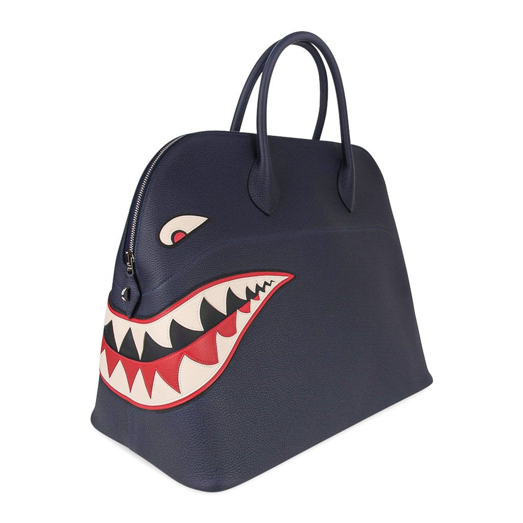 Limited Edition Bolide 40 Bag Runway Shark Monster Blue Indigo