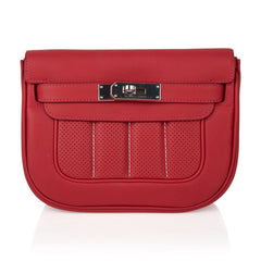 Berline 21 Bag shoulder/ Crossbody Vermillion Swift Palladium New w/ Box