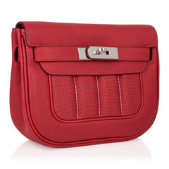 Berline 21 Bag shoulder/ Crossbody Vermillion Swift Palladium New w/ Box