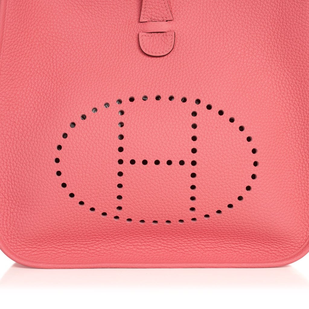 Evelyne PM Bag Rose Azalee Palladium Hardware Clemence Leather New w/Box