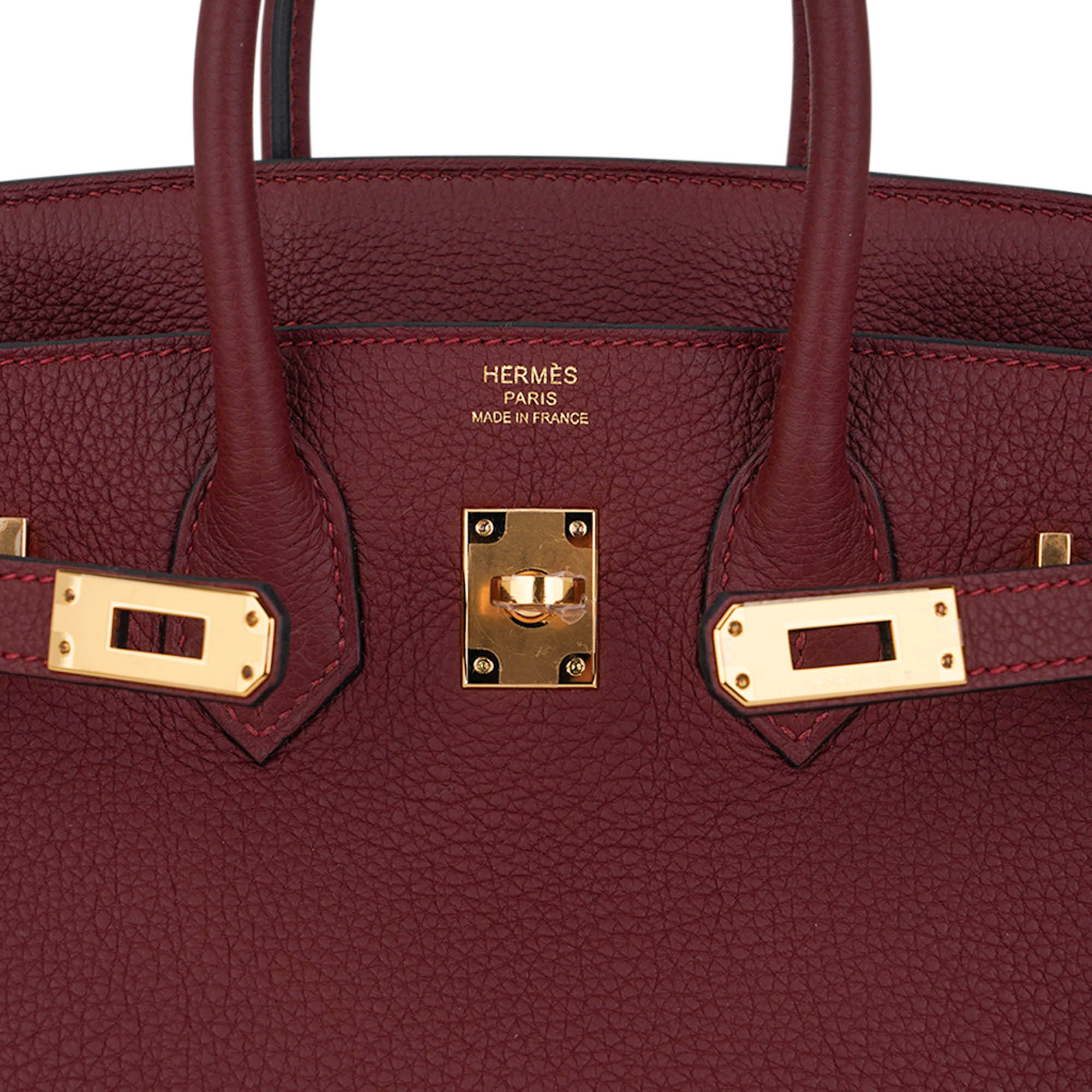 Birkin 25 Bag Rouge H Togo Leather with Gold Hardware