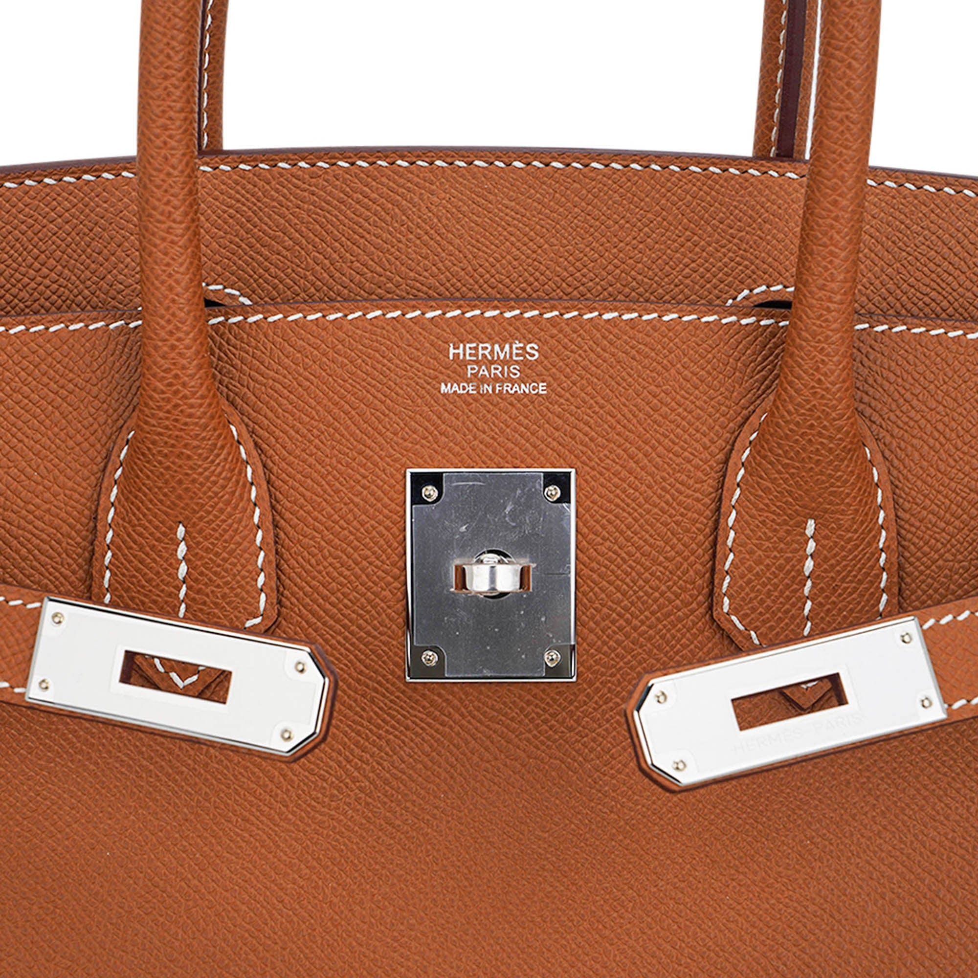 Birkin 30 Bag Gold Epsom Leather with Palladium Hardware
