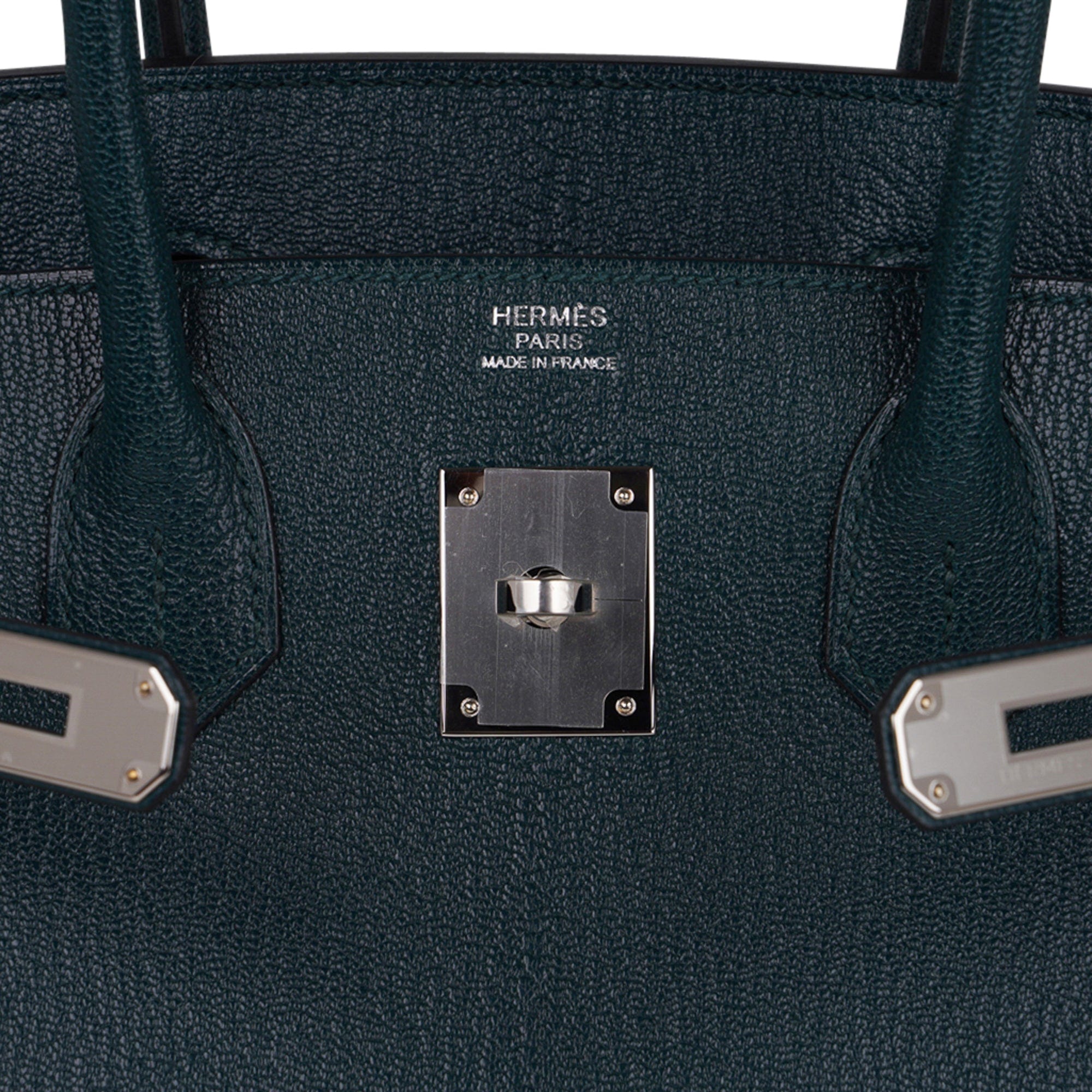 Birkin 30 Bag Vert Cypress Chevre de Coromandel with Palladium Hardware