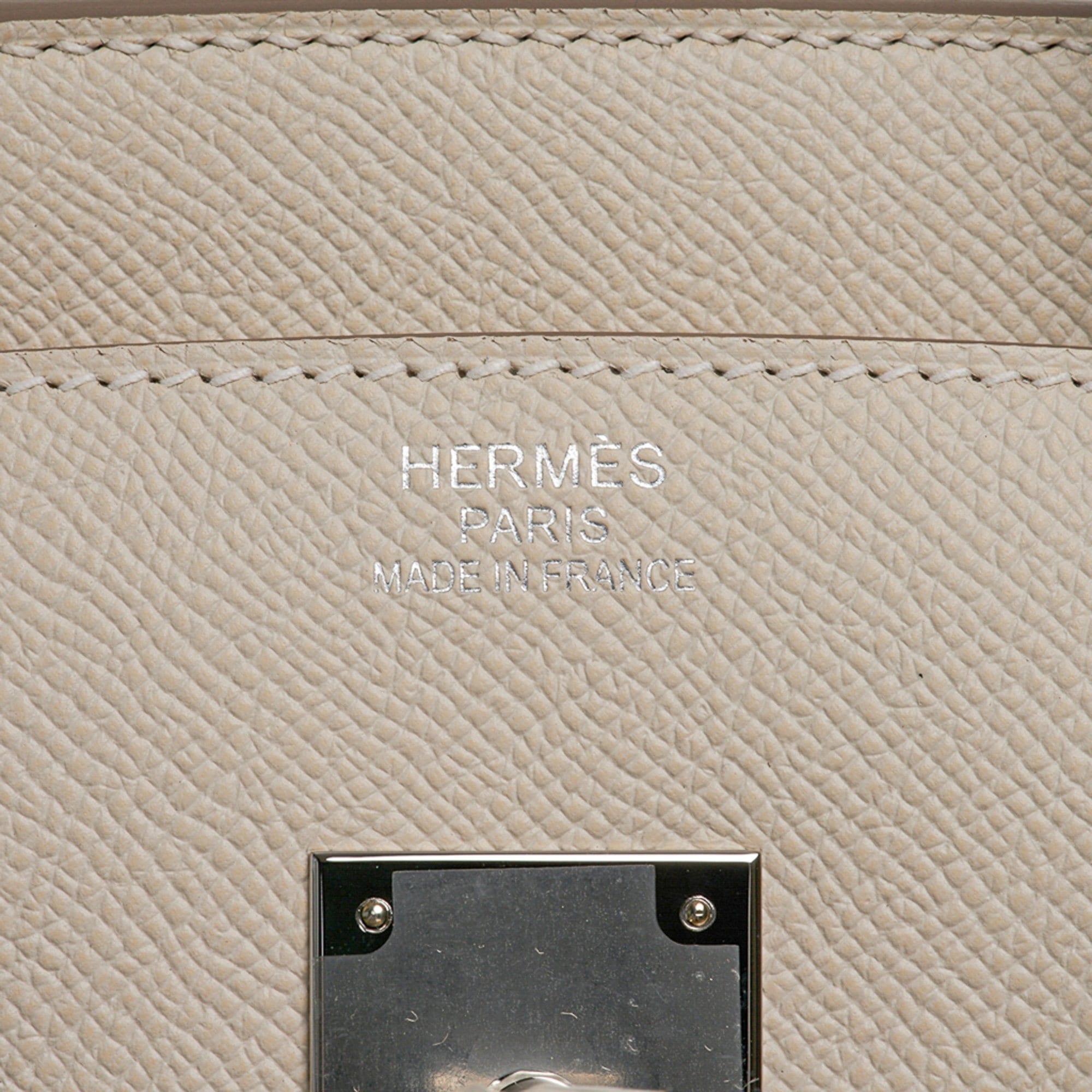 Birkin 35 Bag Craie Epsom Palladium Hardware
