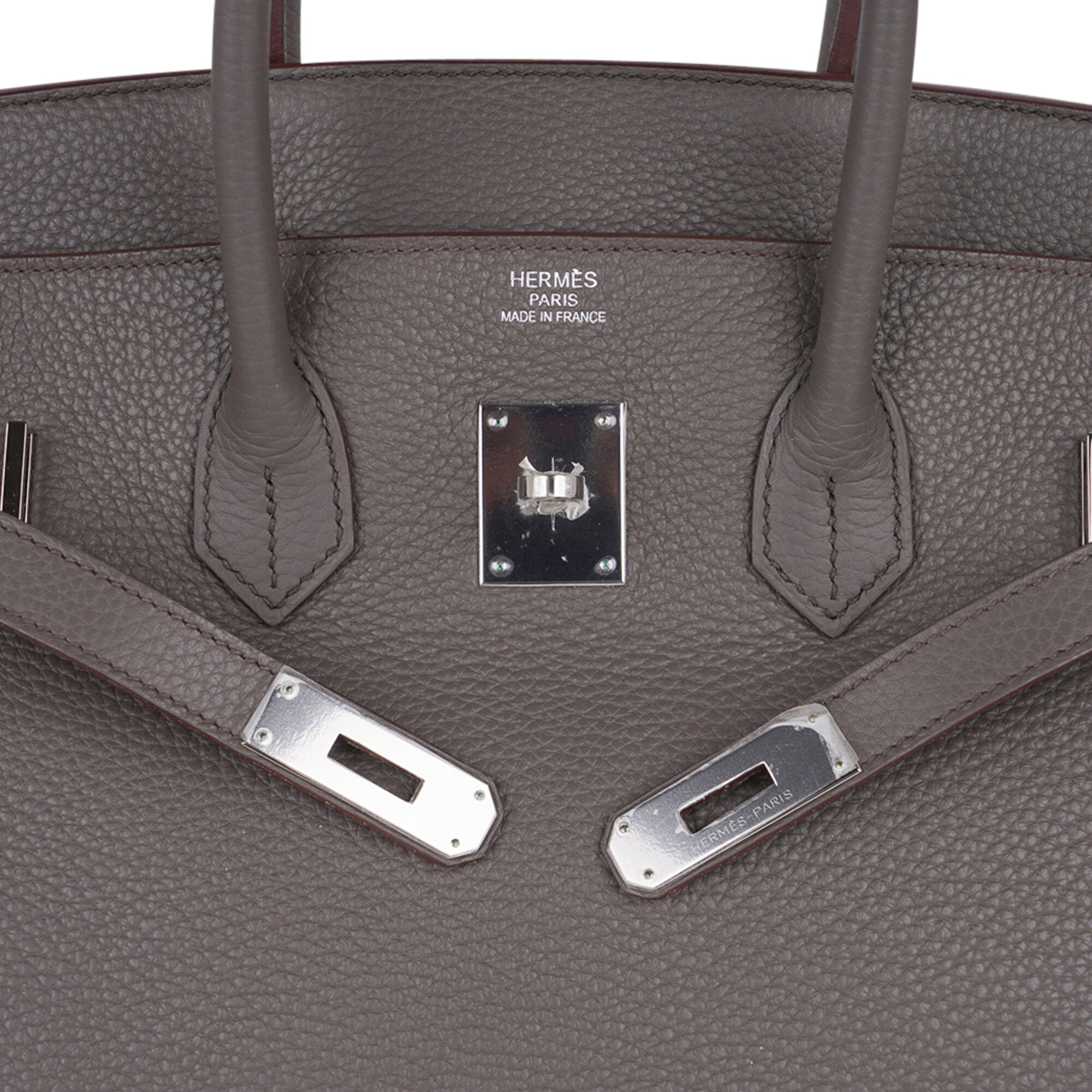 Birkin 35 Bag Etain Clemence Leather with Palladium Hardware