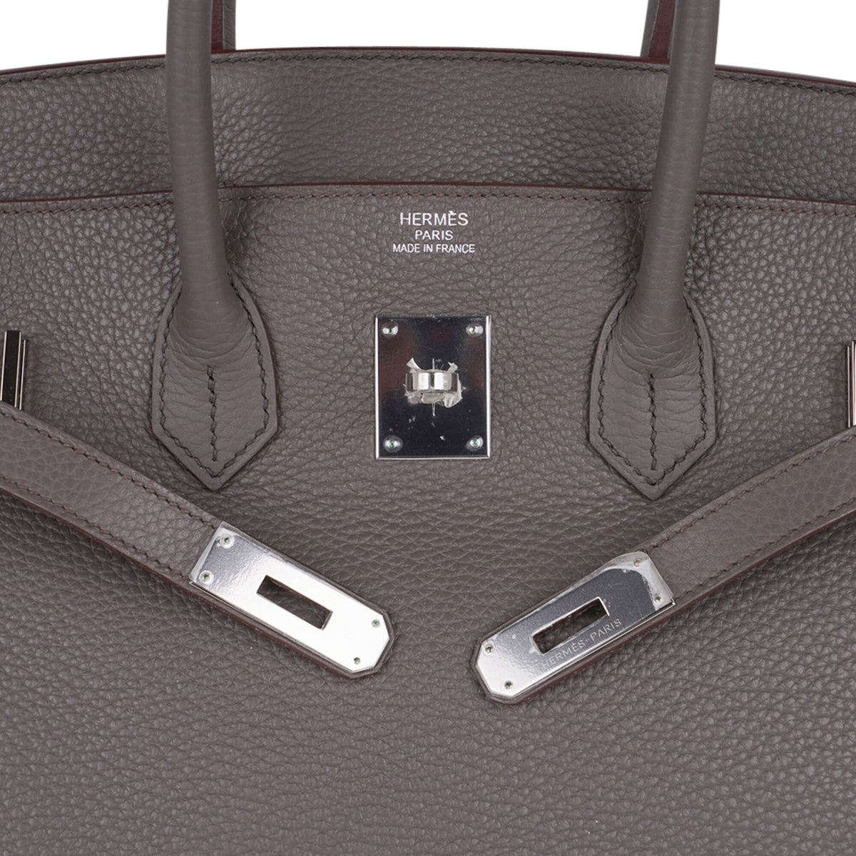 Birkin 35 Bag Etain Clemence Leather with Palladium Hardware