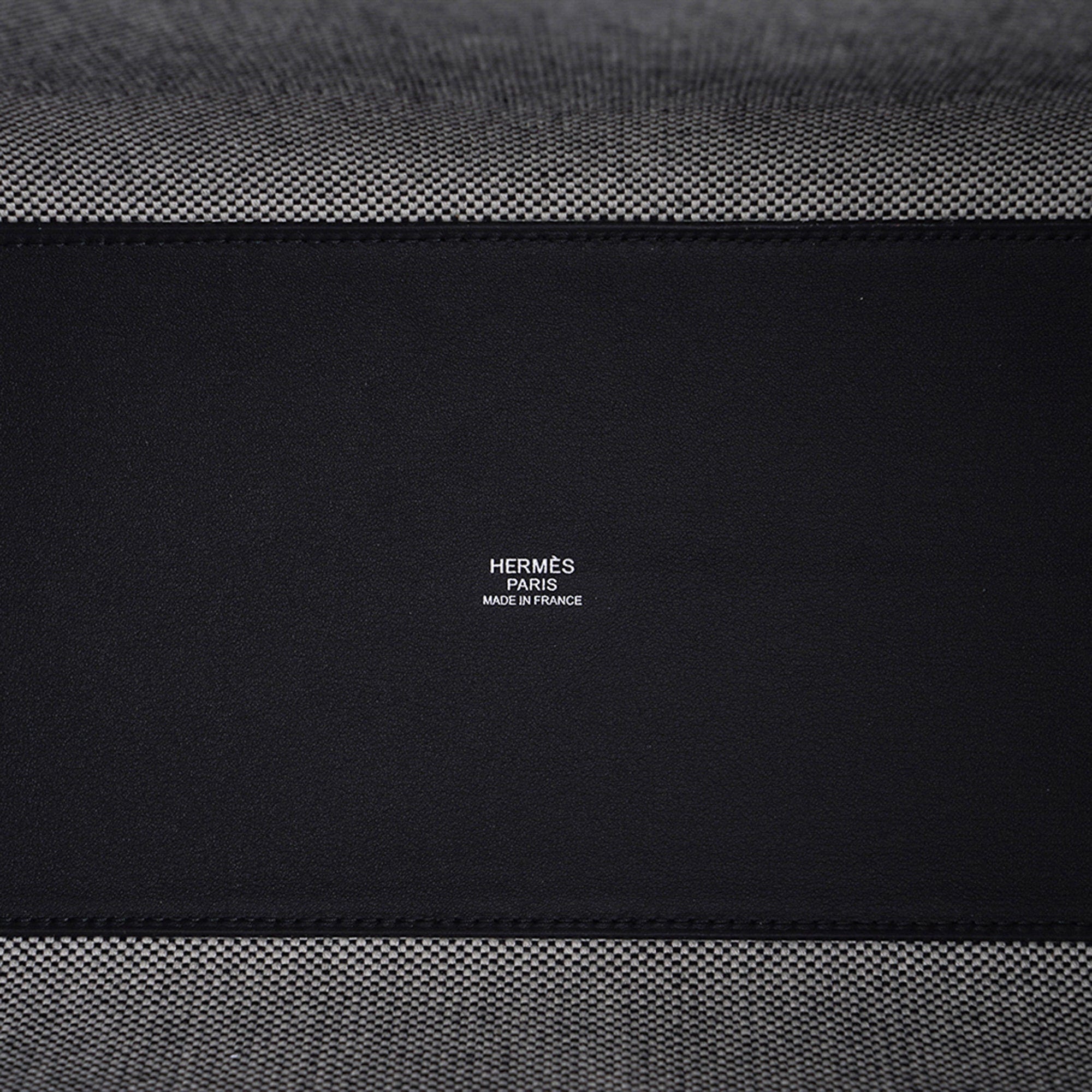 Cabas H En Biais Black / Ecru Canvas / Swift 40 Tote Bag