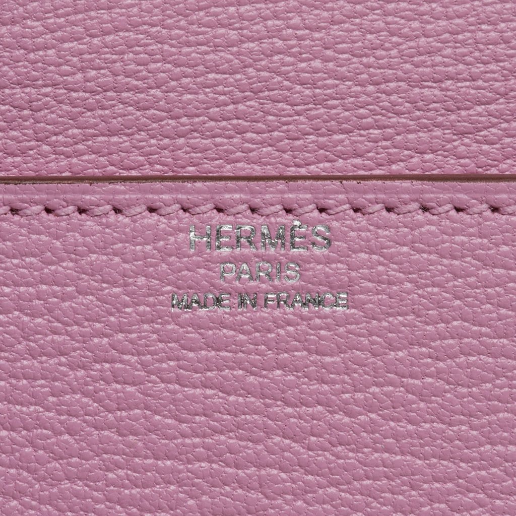 Cinhetic Bag Mauve Chevre Leather Palladium Hardware New w/ Box