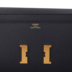 Constance Long To Go Wallet Black Epsom Gold Hardware