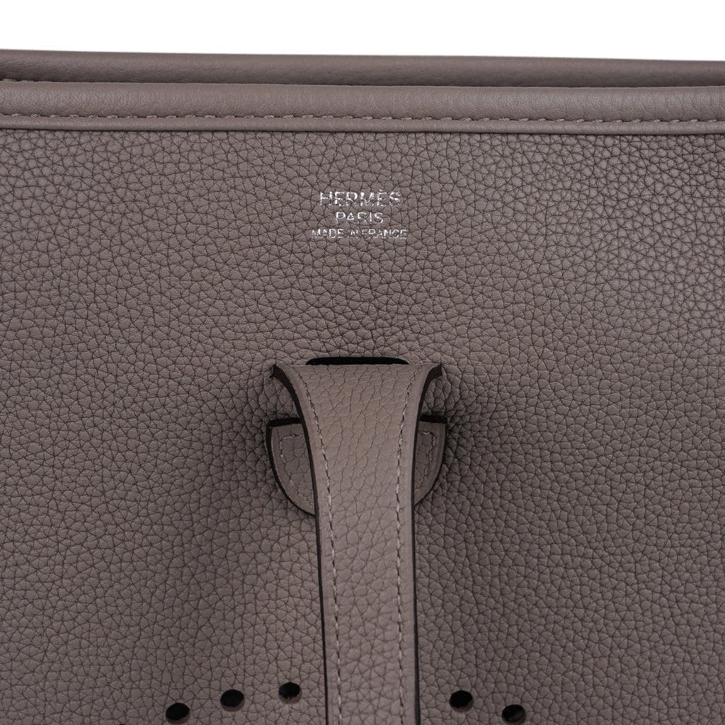 Evelyne PM Bag Gris Asphalte Palladium Hardware New w/Box