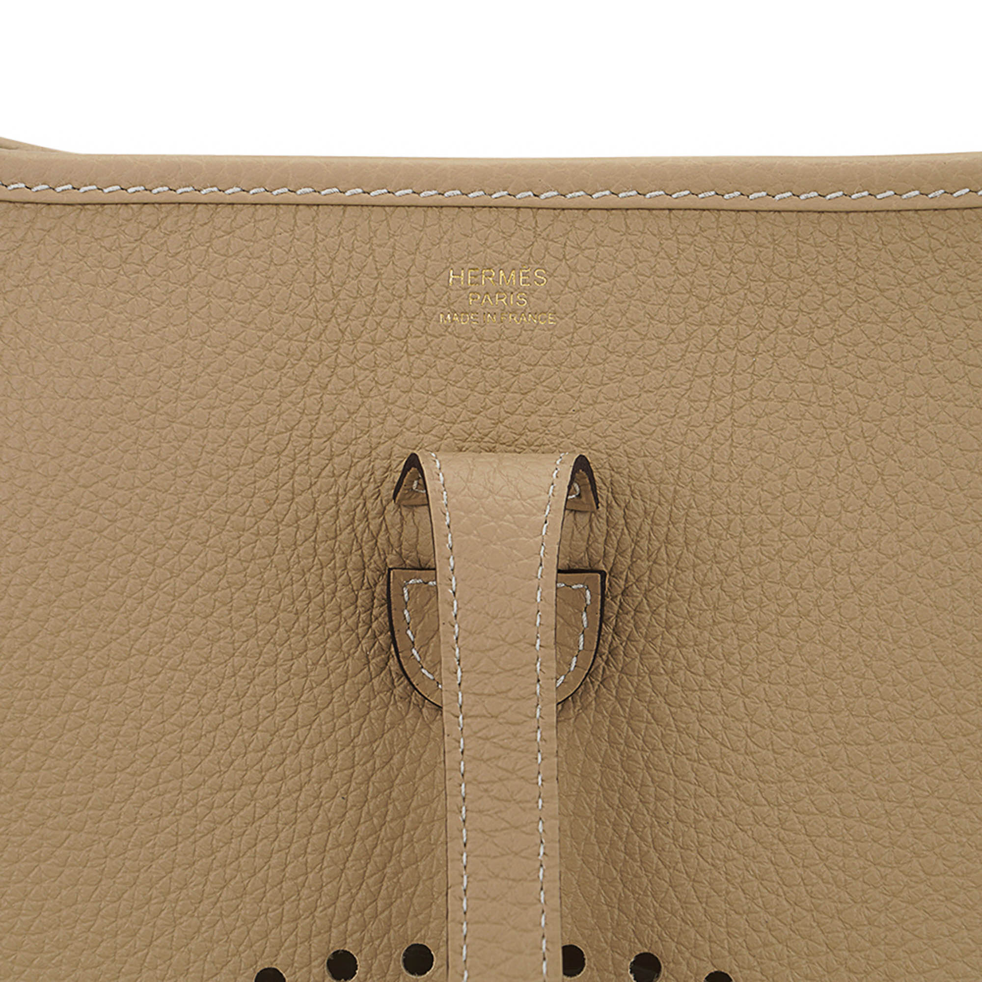 Evelyne PM Trench Bag Clemence Leather with Gold Hardware