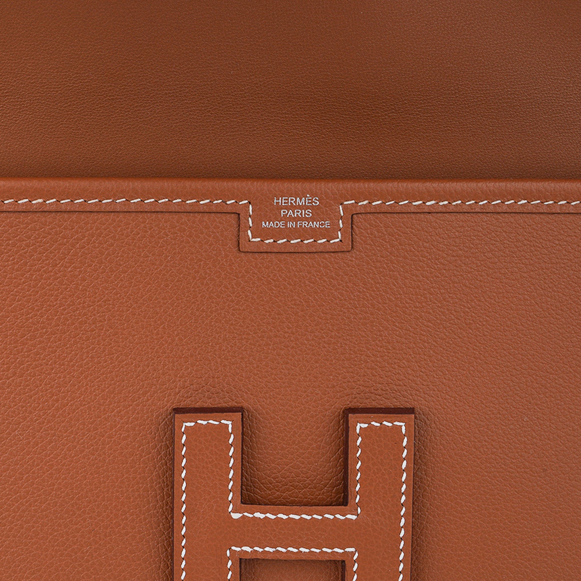 Jige Elan 29 Gold Clutch Bag Evercolor Leather