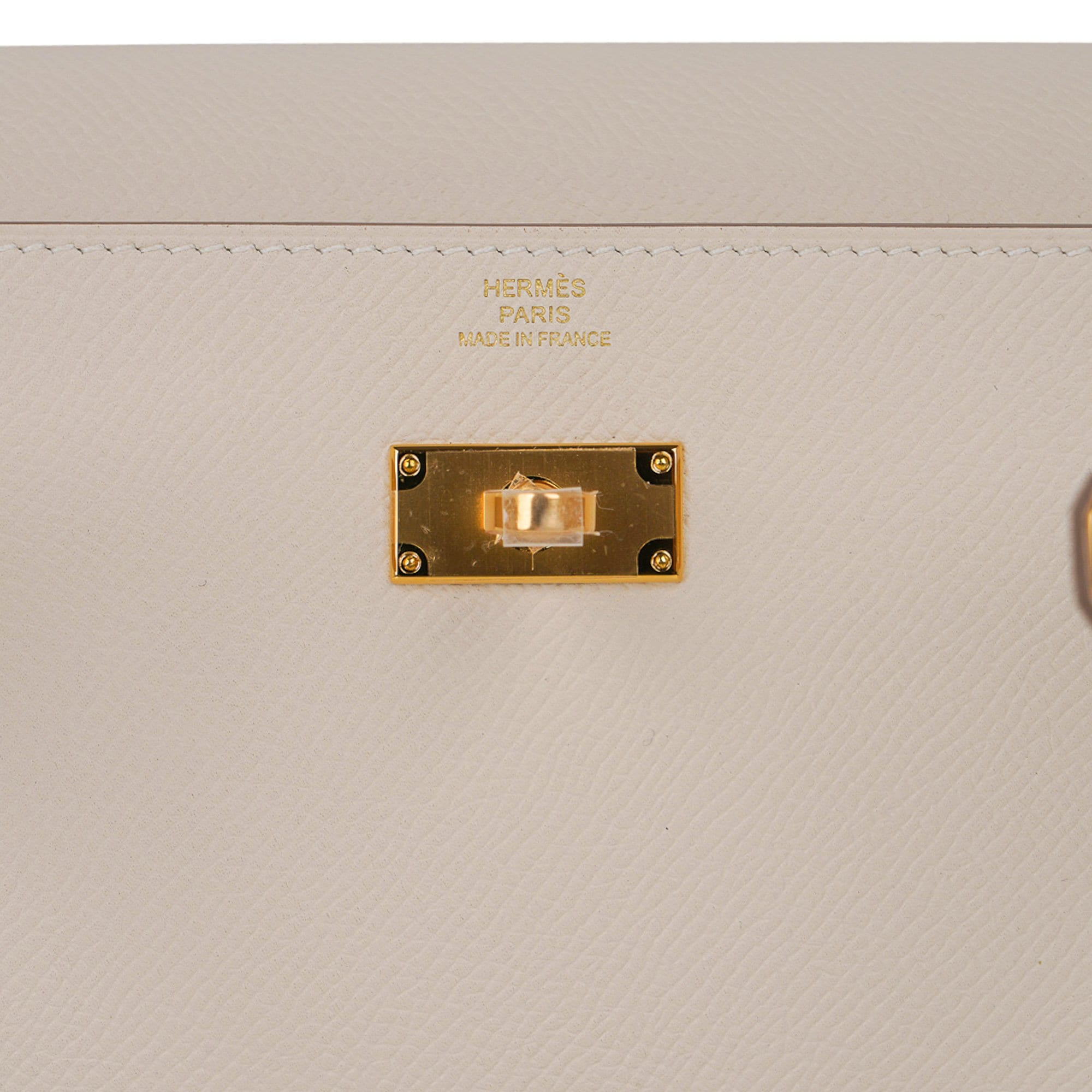 Kelly Classique To Go Wallet Craie Epsom Gold Hardware New w/Box