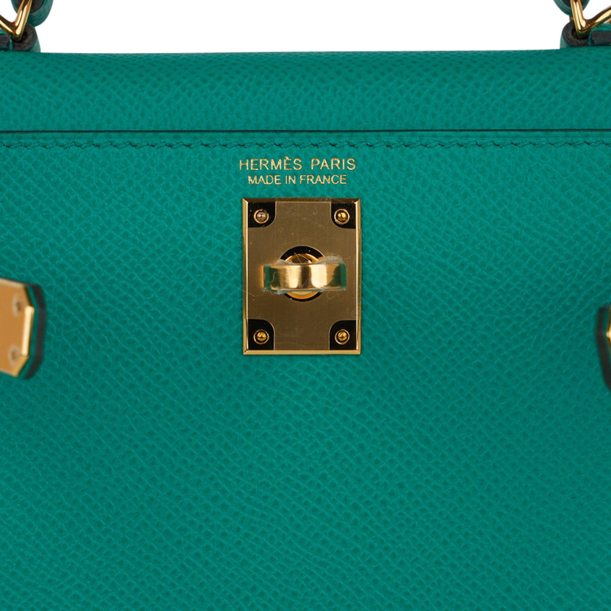 Kelly 20 Mini Sellier Bag Jade Epsom Leather Gold Hardware New w/Box