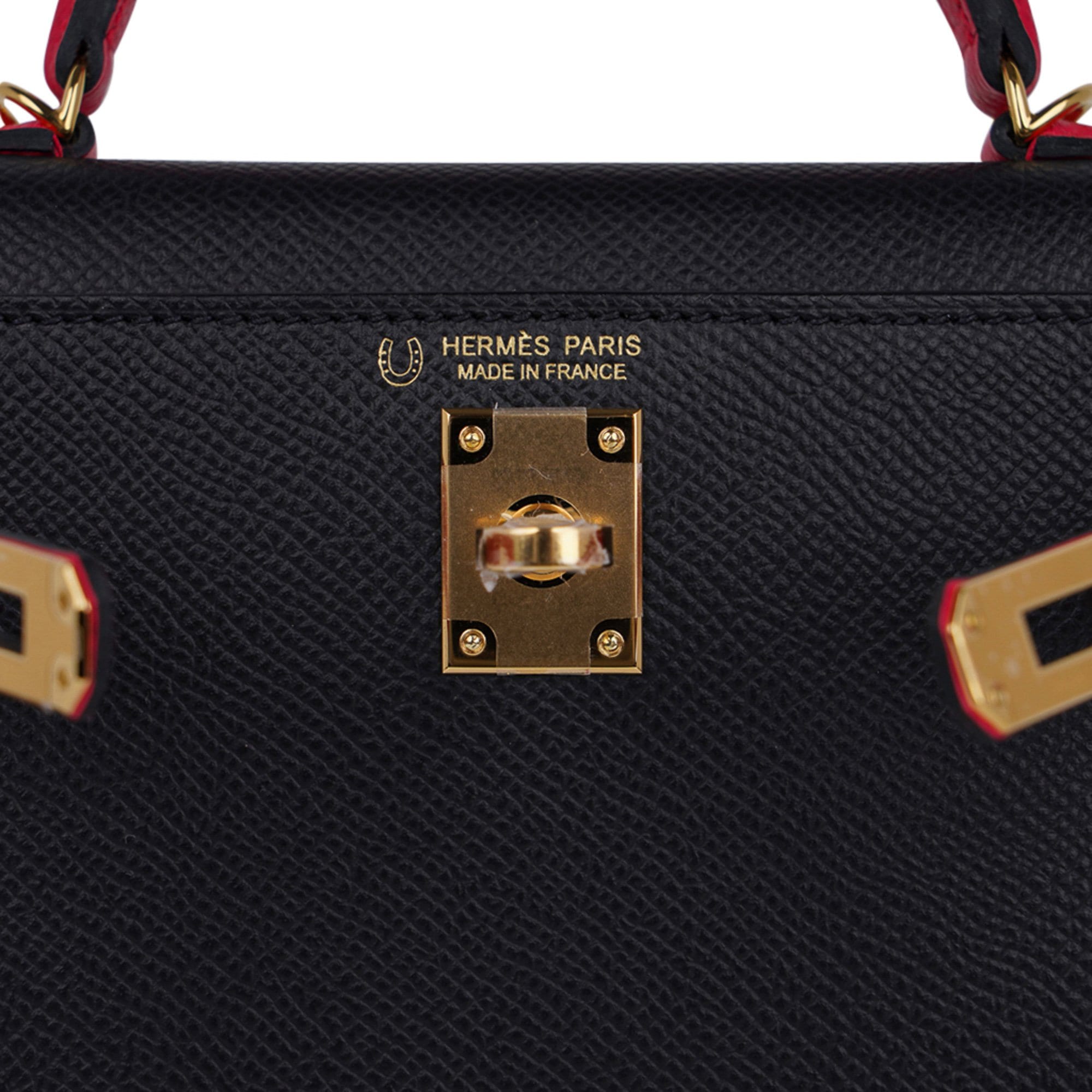Kelly 20 Sellier Mini HSS Bag Black / Rose Extreme Epsom Gold Hardware