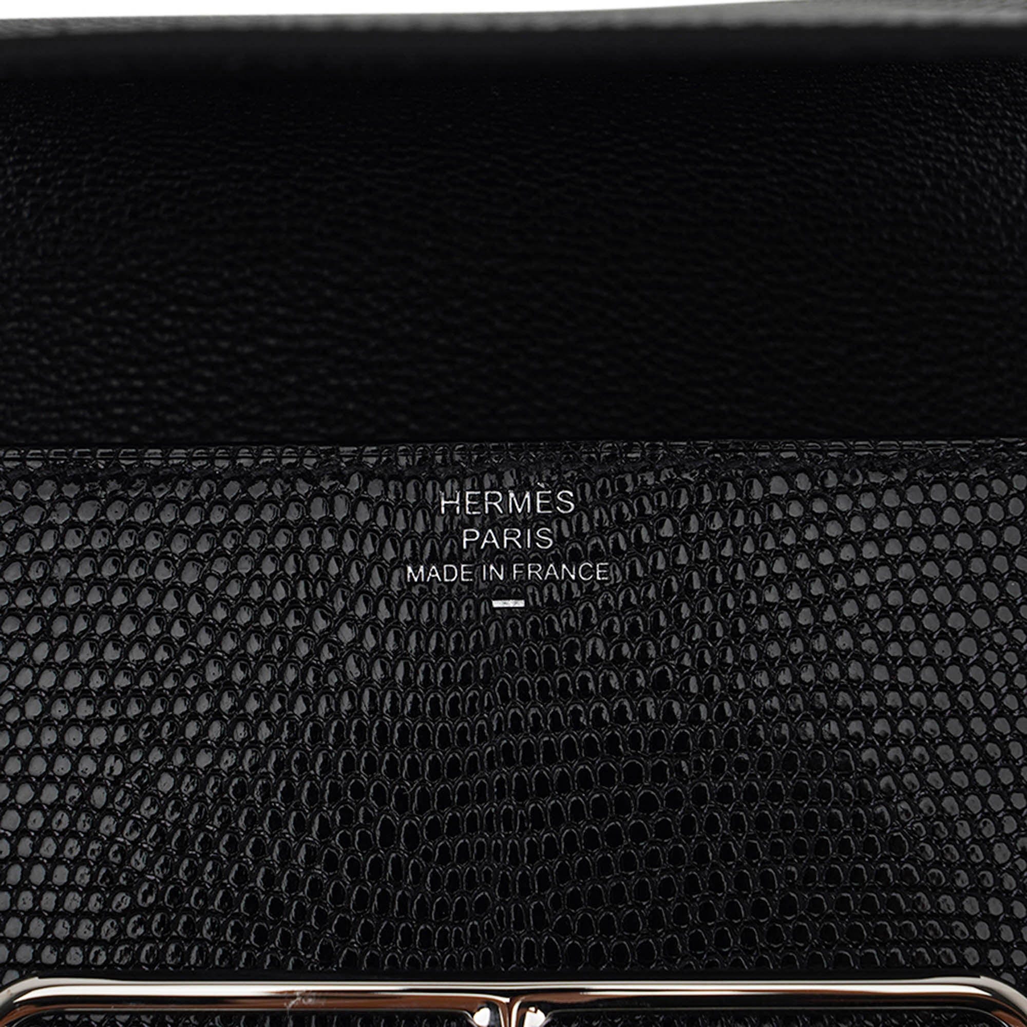 Roulis Slim Wallet Black Lizard with Palladium Hardware