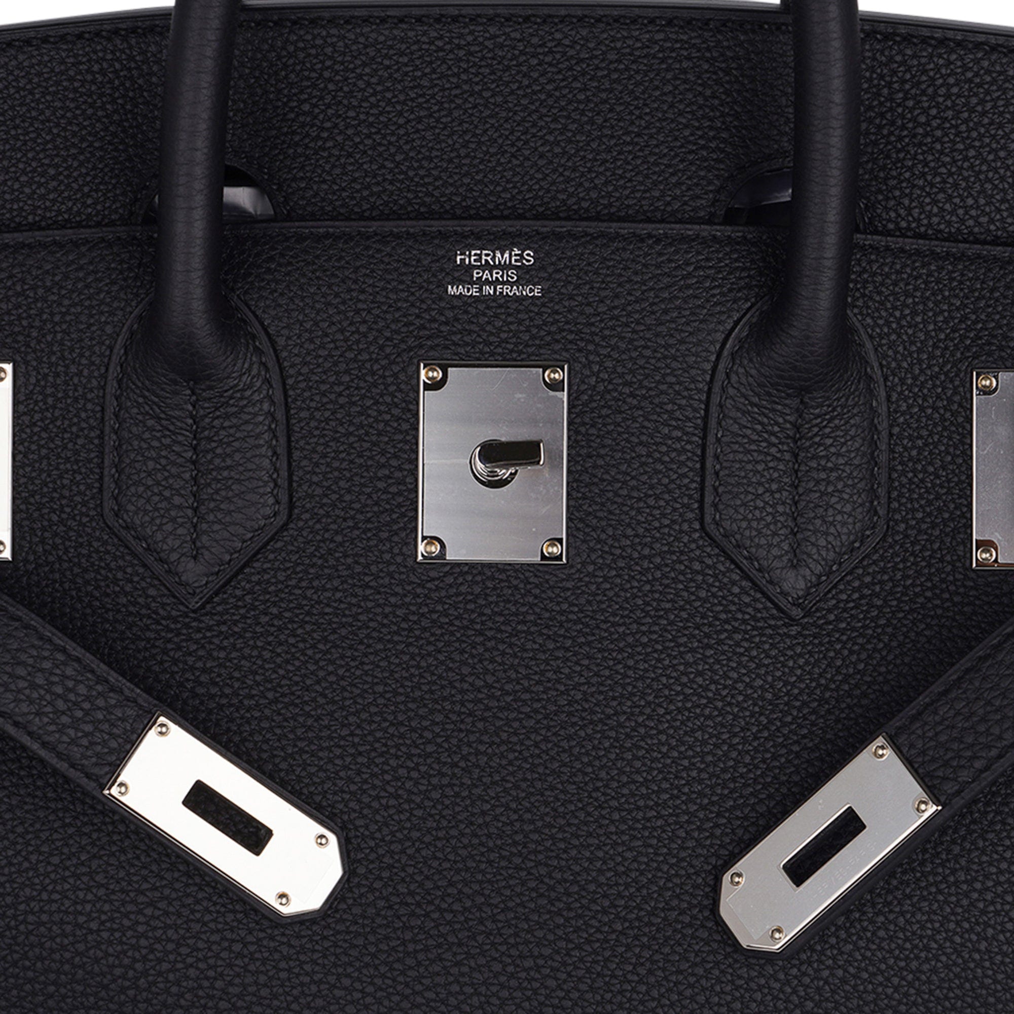 Limited Edition HAC Western Birkin 40 Bag Runway Embroidered Black Togo Leather with Palladium Hardware