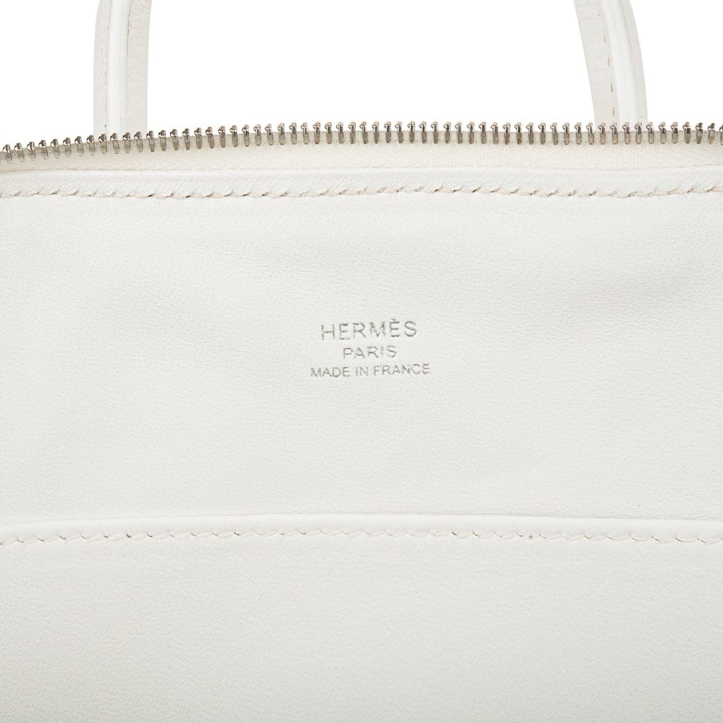 Bolide 1923 Mini Bag White Chevre Leather Palladium Hardware