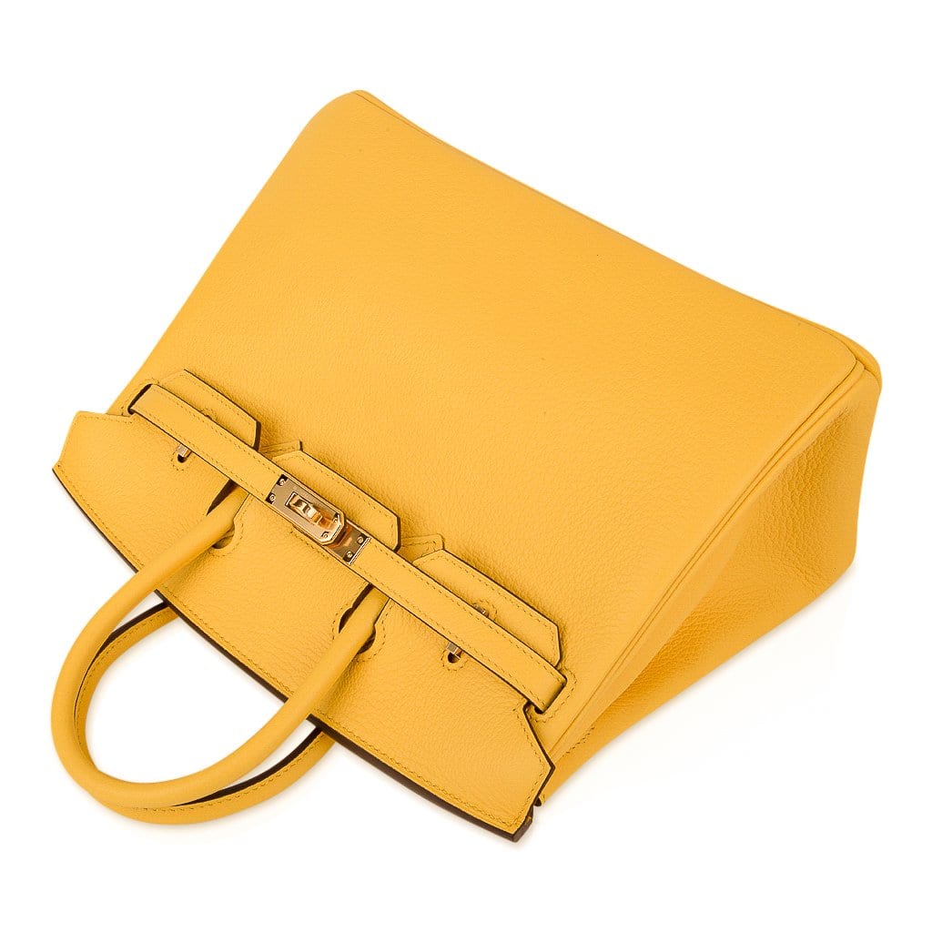 Birkin 25 Bag Jaune de Naples Novillo Gold Hardware