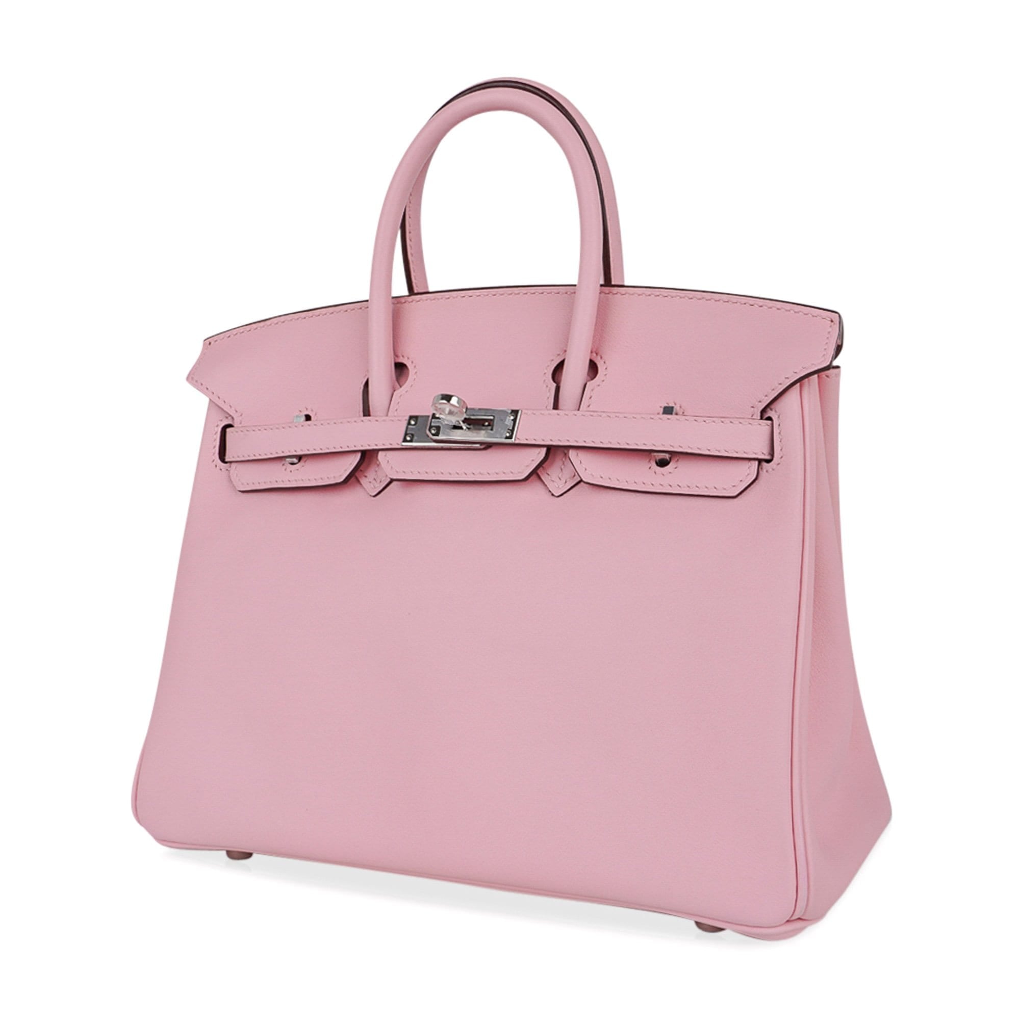 Birkin 25 Bag Rose Sakura Palladium Hardware Rare