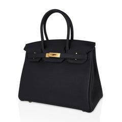 Birkin 30 Bag Black Togo Leather with Gold Hardware