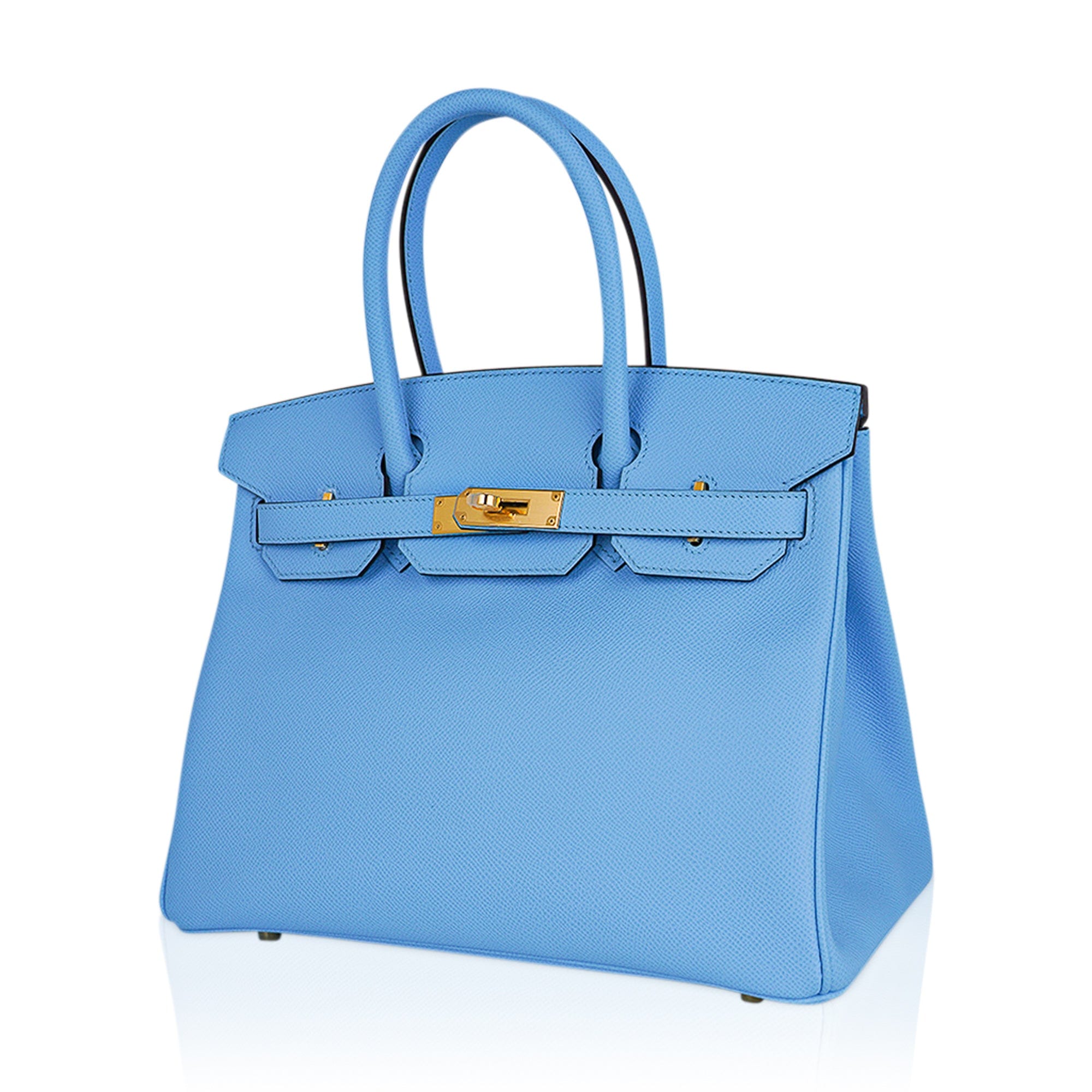 Birkin 30 Bag Blue Celeste Epsom Leather with Gold Hardware
