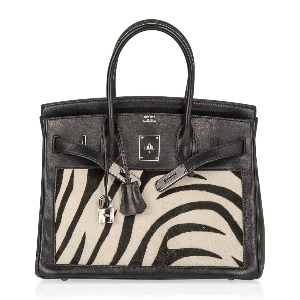 Birkin 30 Bag Vintage Zebra Print Pony Limited Edition Very Rare