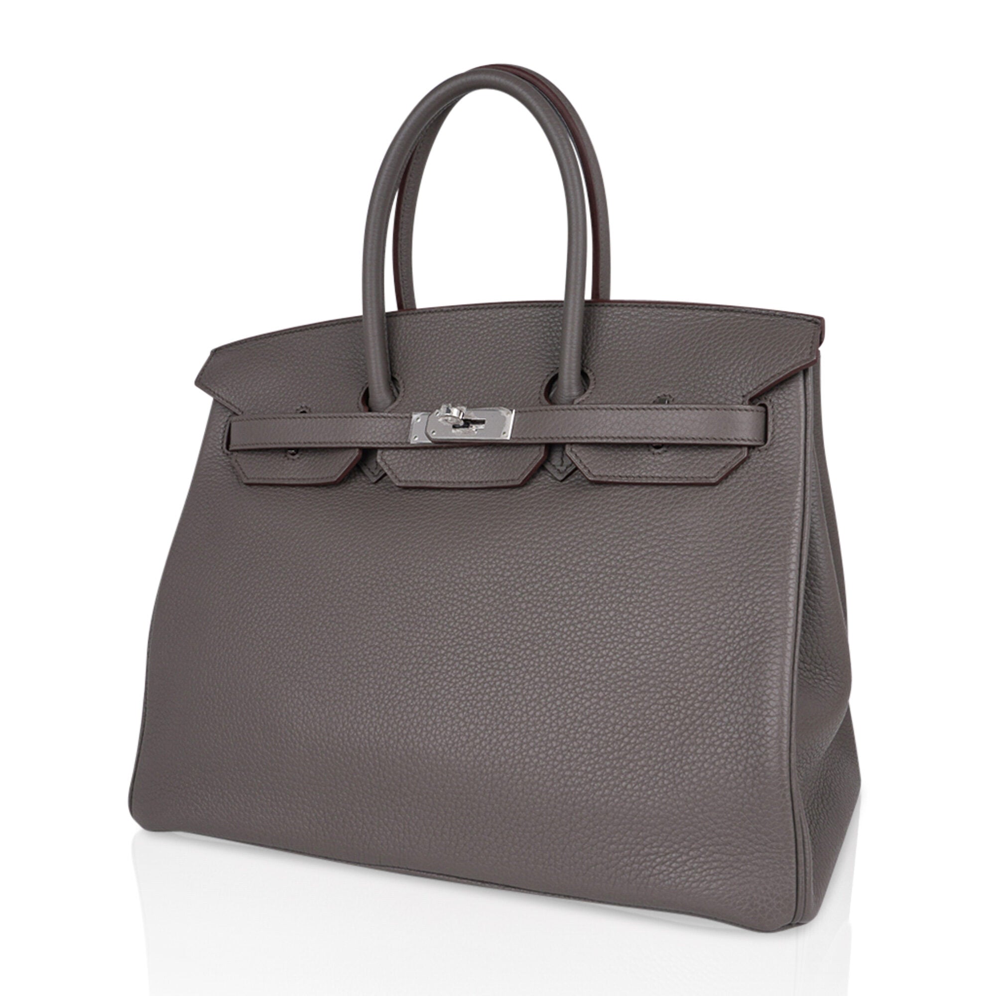Birkin 35 Bag Etain Clemence Leather with Palladium Hardware
