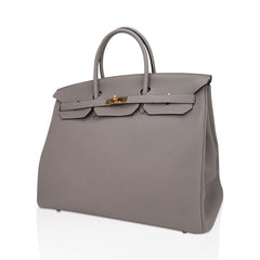 Birkin 40 Gris Asphalte Bag Gold Hardware Togo Leather