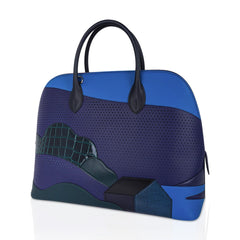 Limited Edition Bolide 1923 35 Bag Au Bout Du Monde with Exotic & Leather Mix