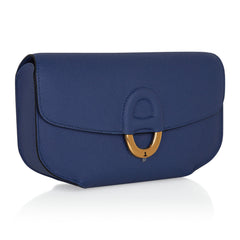 Cherche Midi 22 Blue Agate Gold Hardware Epsom Leather Clutch Limited EditionBag