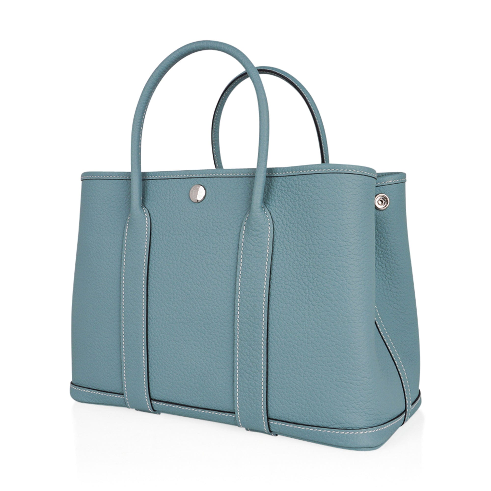 Bag Garden Party 30 Bag Ciel / Vache Country Leather Palladium New w/Box