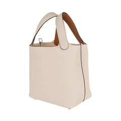 Picotin Lock Eclat 18 Bag Nata / Sesame Tote Clemence Palladium