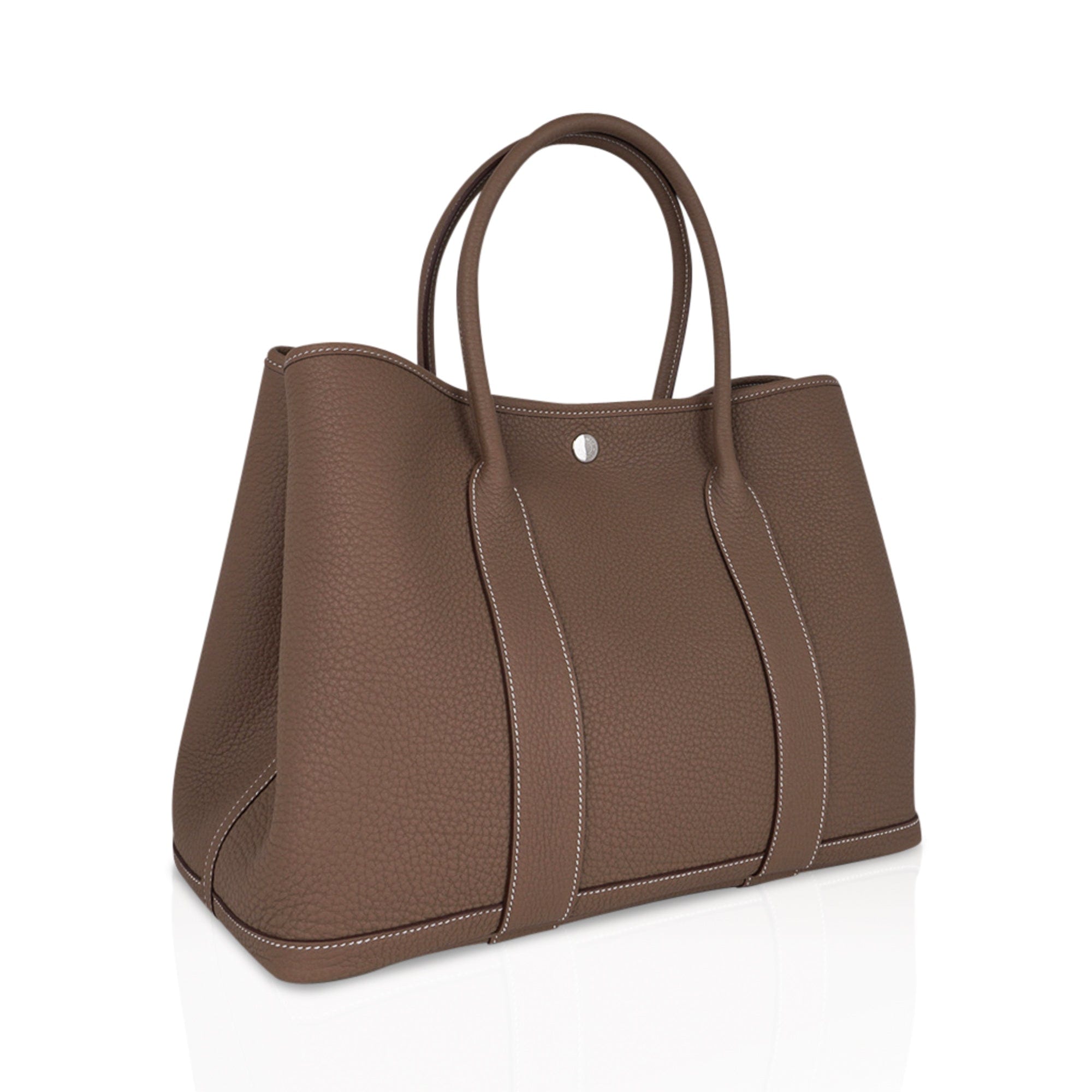 Garden Party 36 Bag Etoupe & Clemence Leather Palladium